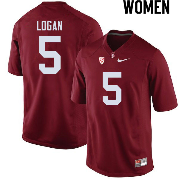 Women #5 Donjae Logan Stanford Cardinal College Football Jerseys Sale-Cardinal